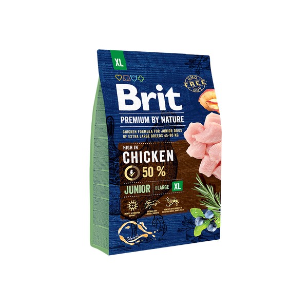 Brit Premium by Nature Junior XL / Сухой корм Брит Премиум для Молодых собак Гигантских пород Курица