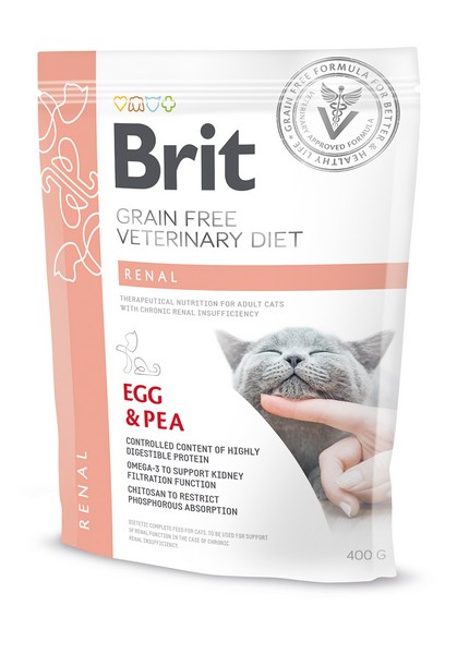 Brit Veterinary Diet Grain free Renal / Ветеринарный сухой Беззерновой корм Брит для кошек при заболеваниях Почек