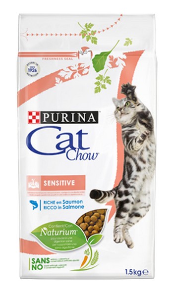 Purina Cat Chow Sensitive / Сухой корм Пурина Кэт Чау для кошек с чувствительным пищеварением