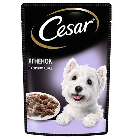 Cesar / Паучи Цезарь для собак Ягненок в сырном соусе (цена за упаковку)