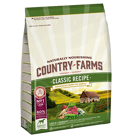 Country Farms Dog Adult Classic recipe Lamb / Сухой Классический полнорационный корм Кантри Фармз для взрослых собак с высоким содержанием Ягненка