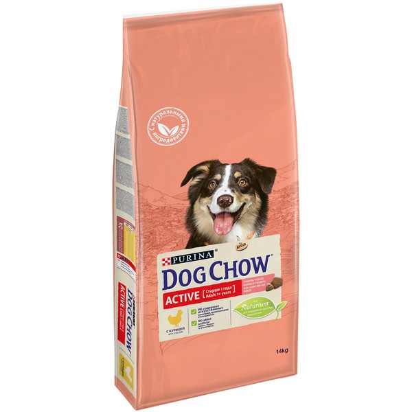 Purina Dog Chow Adult Active Chicken / Сухой корм Пурина Дог Чау для взрослых Активных собак Курица