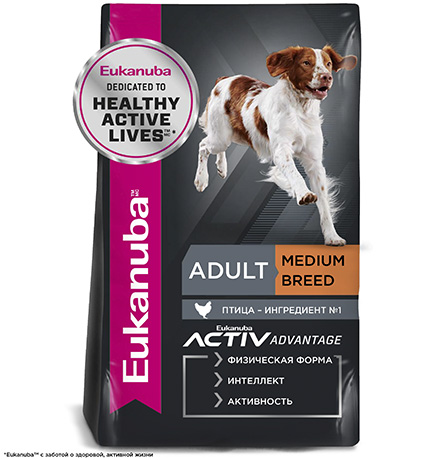 Eukanuba Adult Medium Breed / Сухой корм Эукануба для взрослых собак Средних пород с Курицей