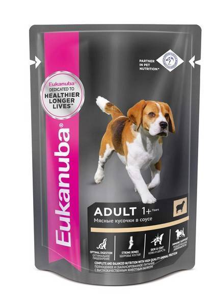 Eukanuba Dog Pouch Adult Lamb / Влажный корм Паучи Эукануба для взрослых собак с Ягненком в соусе (цена за упаковку)