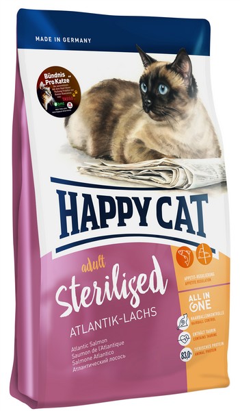 Happy Cat Adult Sterilised Atlantik Lachs / Сухой корм Хэппи Кэт для Стерилизованных кошек Атлантический лосось