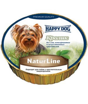 Happy Dog NaturLine / Паштет Хэппи Дог для собак Кролик (цена за упаковку, Германия)