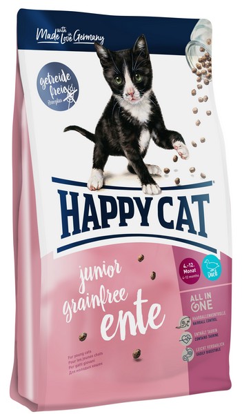 Happy Cat Grainfree Junior Ente / Сухой корм Хэппи Кэт для Котят с 4 до 12 месяцев Беззерновой Утка