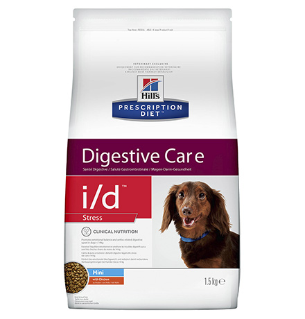 Hills Dog Prescription Diet i/d Stress Mini Canine / Лечебный корм Хиллс i/d для собак Мелких пород Заболевание ЖКТ + Cтресс (нарушение пищеварения)