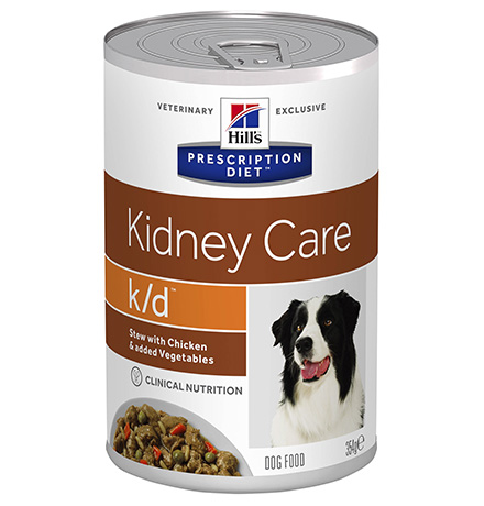 Hills Prescription Diet Canine k/d / Лечебные консервы Хиллс k/d для собак Заболевание почек Рагу с Курицей и добавлением овощей (цена за упаковку)