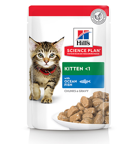 Hills Science Plan Kitten Ocean Fish / Паучи Хиллс для Котят до 1 года Океаническая Рыба (цена за упаковку)