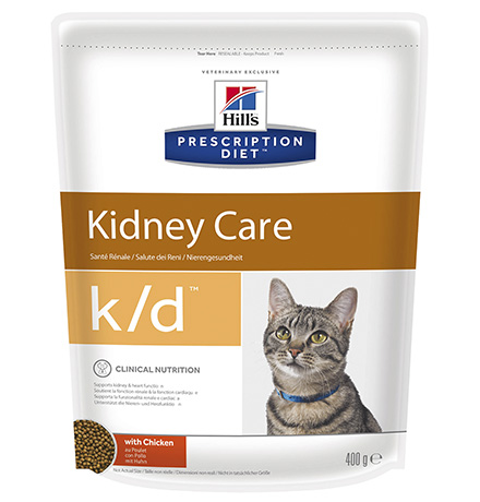 Hills Prescription Diet k/d Kidney Care / Сухой диетический корм Хиллс для кошек при лечении заболеваний почек Курица