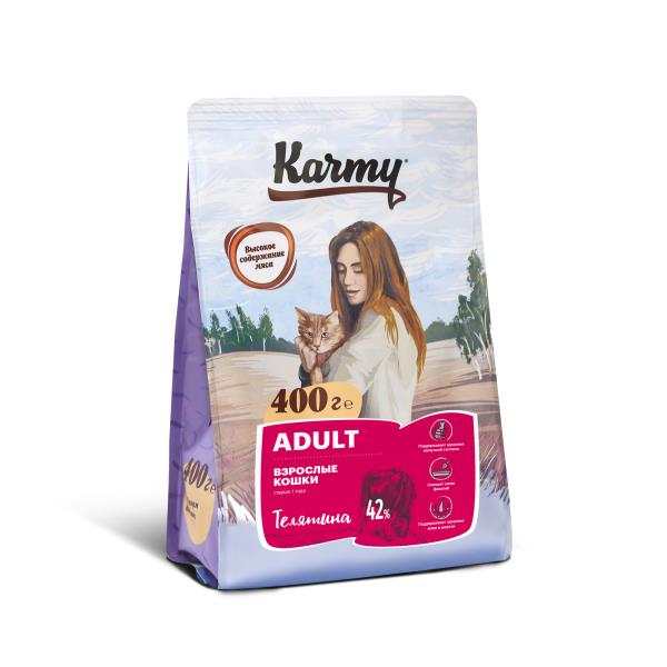 Karmy Adult / Сухой корм Карми для взрослых кошек Телятина
