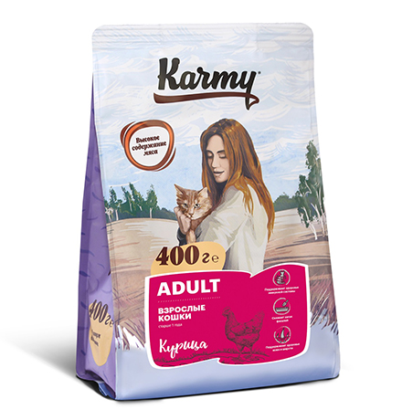Karmy Adult / Сухой корм Карми для взрослых кошек Курица