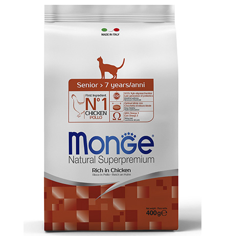 Monge Cat Senior >7 / Сухой корм Монж для Пожилых кошек Курица