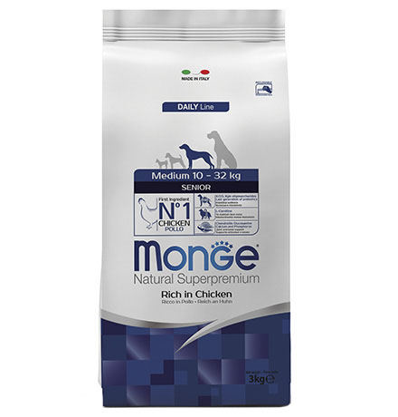 Monge Dog Senior Medium / Сухой корм Монж для Пожилых собак Средних пород