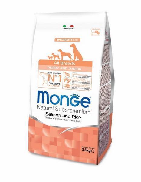 Monge Dog Speciality Puppy & Junior / Сухой корм Монж Спешиалити для Щенков всех пород Лосось с рисом