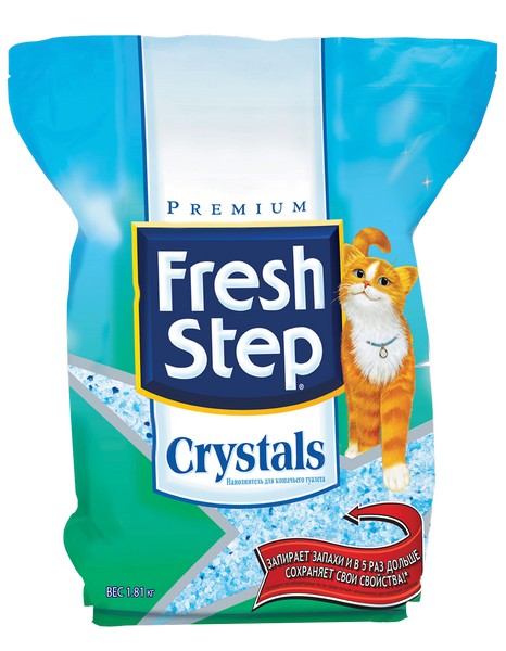 Fresh Step Crystals / Наполнитель для кошачьего туалета Фреш Степ Кристалс Силикагелевый
