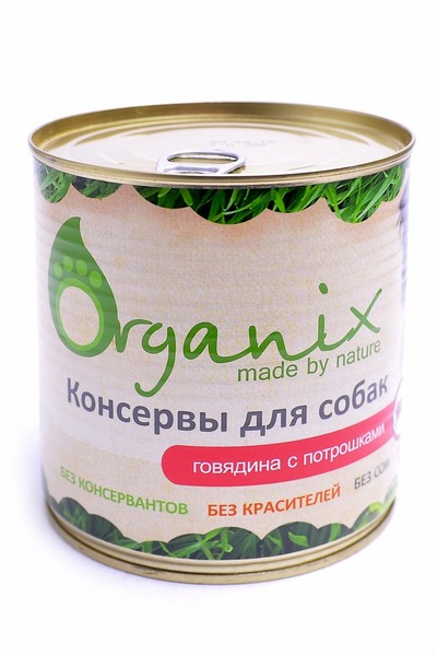 Organix Консервы для собак с Говядиной и потрошками (цена за упаковку)