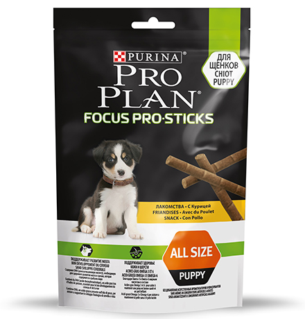 Purina Pro Plan Puppy Focus Pro-Sticks Chicken / Лакомство Пурина Про План для Щенков для Поддержания развития мозга Курица