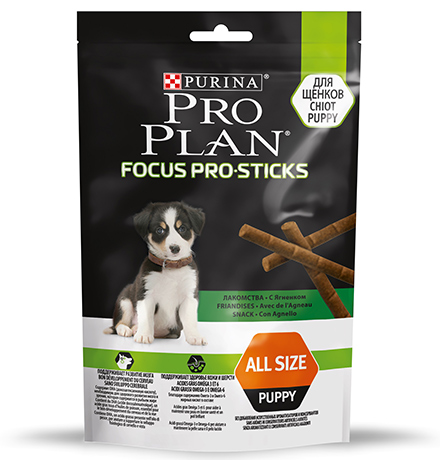 Purina Pro Plan Puppy Focus Pro-Sticks Lamb / Лакомство Пурина Про План для Щенков для Поддержания развития мозга Ягненок