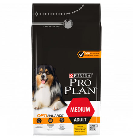 Purina Pro Plan Medium Adult / Сухой корм Пурина Про План для взрослых собак Средних пород с Курицей