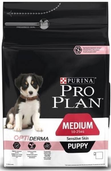 Purina Pro Plan Medium Puppy Sensitive Skin / Сухой корм Пурина Про План для щенков с чувствительной кожей Лосось и рис