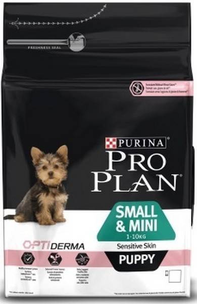 Purina Pro Plan Small & Mini Puppy Sensitive Skin / Сухой корм Пурина Про План для Щенков Мелких и миниатюрных пород с чувствительной кожей Лосось с рисом