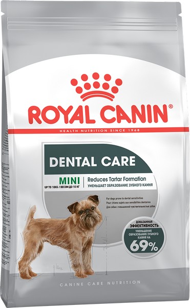 Royal Canin Mini Dental Care / Сухой корм Роял Канин Мини Дентал Кэа для собак Мелких пород весом до 10 кг Уменьшает образование зубного камня