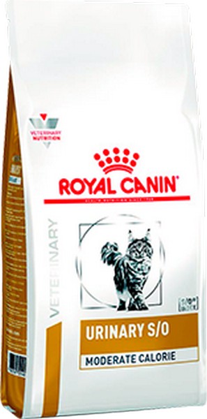 Royal Canin Urinary S/O Moderate Calorie / Ветеринарный сухой корм Роял Канин Уринари для кошек с умеренным содержанием энергии при лечении мочекаменной болезни