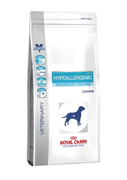 Royal Canin Hypoallergenic Moderate Energy HME23 / Ветеринарный сухой корм Роял Канин Гипоаллергенный для собак с Пищевой аллергией и непереносимостью Низкокалорийный