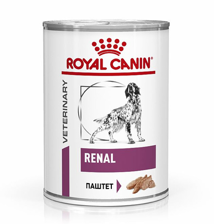 Royal Canin Renal Canine / Ветеринарный влажный корм (Консервы) Роял Канин Ренал для собак Заболевание почек (хроническая почечная недостаточность) (Цена за упаковку)