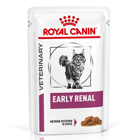 Royal Canin Early Renal / Ветеринарный влажный корм Роял Канин Ерли Ренал (Паучи) для кошек Поддержание функции почек (хроническая почечная недостаточность на ранних стадиях) (цена за упаковку)