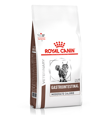 Royal Canin Gastrointestinal Moderate Calorie GIM35 / Ветеринарный сухой корм Роял Канин Гастроинтестинал Модерэйт Калори для кошек Нарушения пищеварения Низкокалорийный