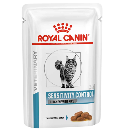 Royal Canin Sensitivity Control Chicken & Rice / Ветеринарный влажный корм (Консервы-Паучи) Роял Канин Сенситивити Контрол для кошек Пищевая аллергия и непереносимость с Курицей и рисом (цена за упаковку)