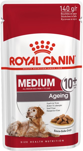 Royal Canin Medium Ageing 10+ / Влажный корм (Паучи) Роял Канин Медиум Эйджинг для Пожилых собак Средних пород старше 10 лет (Цена за упаковку)