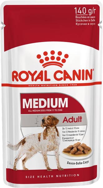 Royal Canin Medium Adult / Влажный корм (Паучи) Роял Канин Медиум Эдалт для Взрослых собак Средних пород от 12 месяцев до 10 лет (Цена за упаковку)