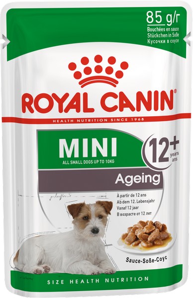 Royal Canin Mini Ageing 12+ / Влажный корм (Паучи) Роял Канин Мини Эйджинг для Пожилых собак Мелких пород весом до 10 кг старше 12 лет (Цена за упаковку)