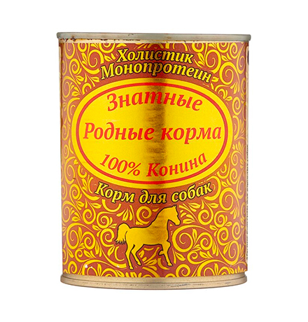 Родные Корма / Консервы Знатные для собак 100% Конина (цена за упаковку)