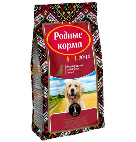 Родные Корма 20-10 / Сухой корм для взрослых собак Всех пород