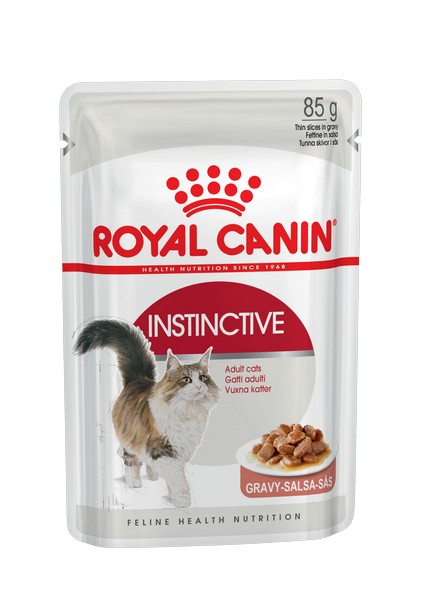 Royal Canin Instinctive / Влажный корм (Консервы-Паучи) Роял Канин Инстинктив для Взрослых кошек старше 1 года в Соусе (цена за упаковку)