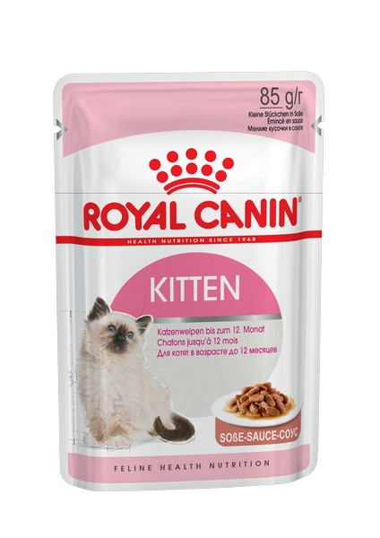 Royal Canin Kitten Instinctive / Влажный корм (Консервы-Паучи) Роял Канин Киттен Инстинктив для Котят в возрасте от 4 до 12 месяцев в Соусе (цена за упаковку)