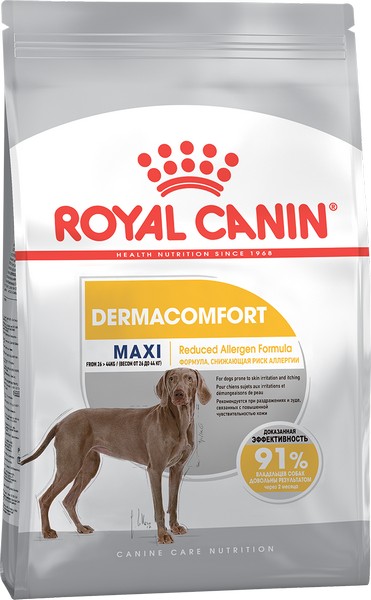 Royal Canin Maxi Dermacomfort / Сухой корм Роял Канин Макси Дермакомфорт для собак Крупных пород с Кожным раздражением и зудом