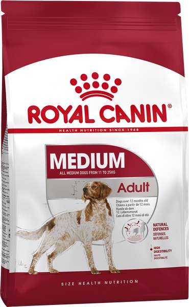 Royal Canin Medium Adult / Сухой корм Роял Канин Медиум Эдалт для Взрослых собак Средних пород в возрасте от 1 года до 7 лет