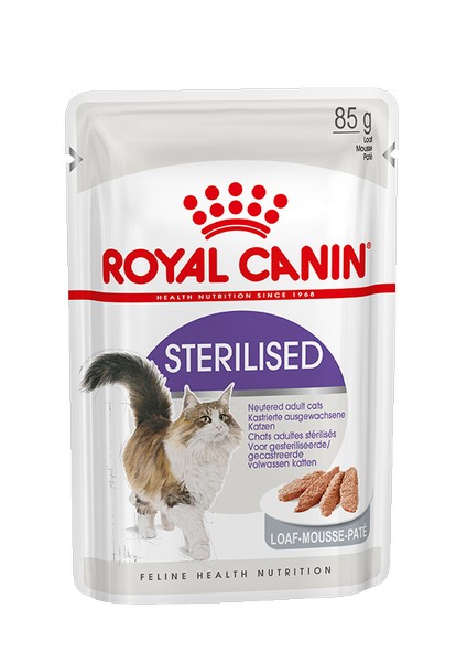 Royal Canin Sterilised Mousse Pate / Паучи Роял Канин Стерилайзд для взрослых кастрированных котов и Стерилизованных кошек Паштет (цена за упаковку)