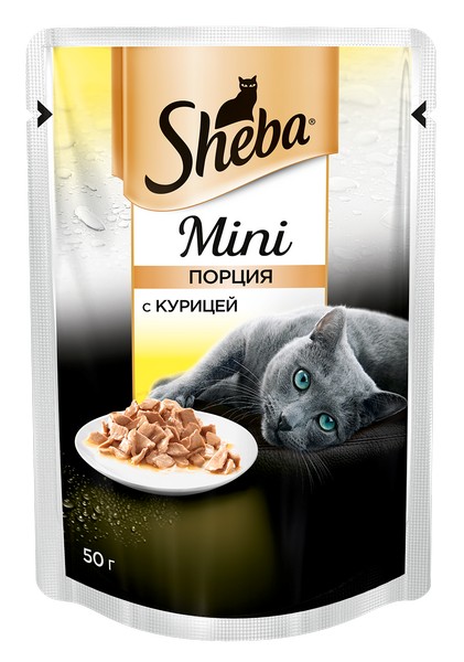 Sheba Mini / Паучи Шеба Мини порция для кошек с Курицей (цена за упаковку)