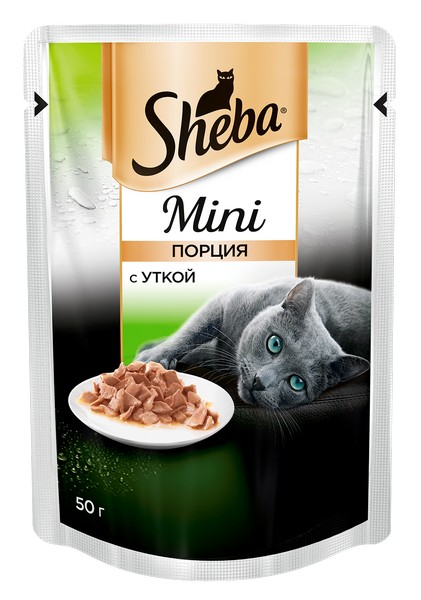 Sheba Mini / Паучи Шеба Мини порция для кошек с Уткой (цена за упаковку)