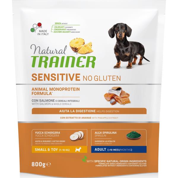 Trainer Natural Sensitive No Gluten Mini Adult / Сухой Безглютеновый корм Трейнер для взрослых собак Мелких пород Лосось