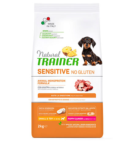 Trainer Natural Sensitive No Gluten Small & Toy Adult / Сухой корм Трейнер для собак Мелких пород Утка