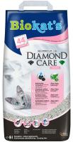Biokats Diamond Care Fresh / Комкующийся наполнитель Биокэтс для кошачьего туалета с Активированным углем и Алоэ вера 