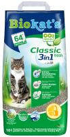 Biokats Classic 3in1 Fresh / Комкующийся наполнитель Биокэтс для кошачьего туалета Свежесть 